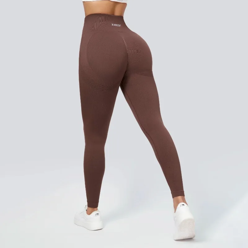 Invisible Open Crotch Pants Large Size Seamless Knitted High-waisted Fitness Yoga Pants Peach Buttocks Trousers Elastic Sports