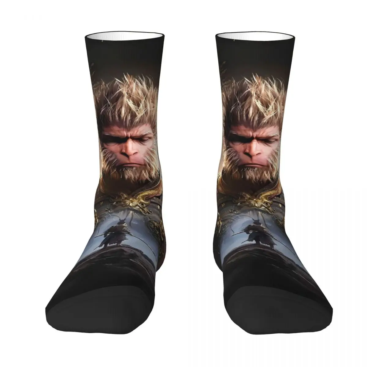 Black Myth Wukong Printing Stockings Design Harajuku Socks Winter Anti-Slip Socks Men Outdoor Comfortable Socks