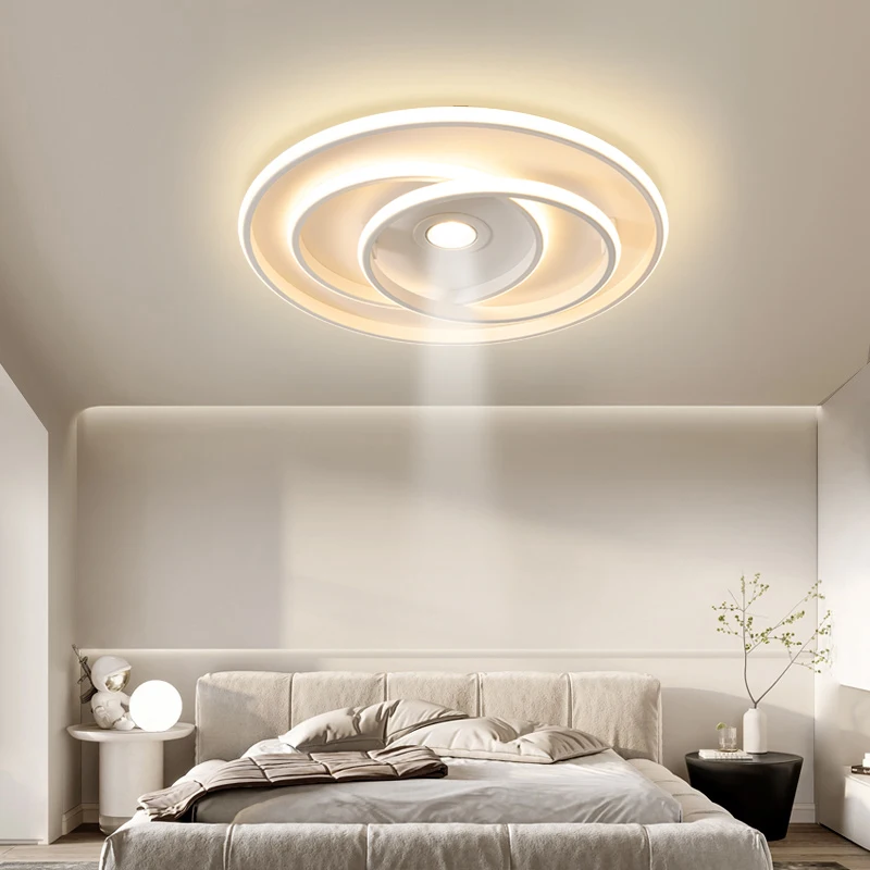 Modern Creative Round Ceiling Lamp Bedroom Living Room Dining Room Lighting White Circular Square Ceiling Lamp