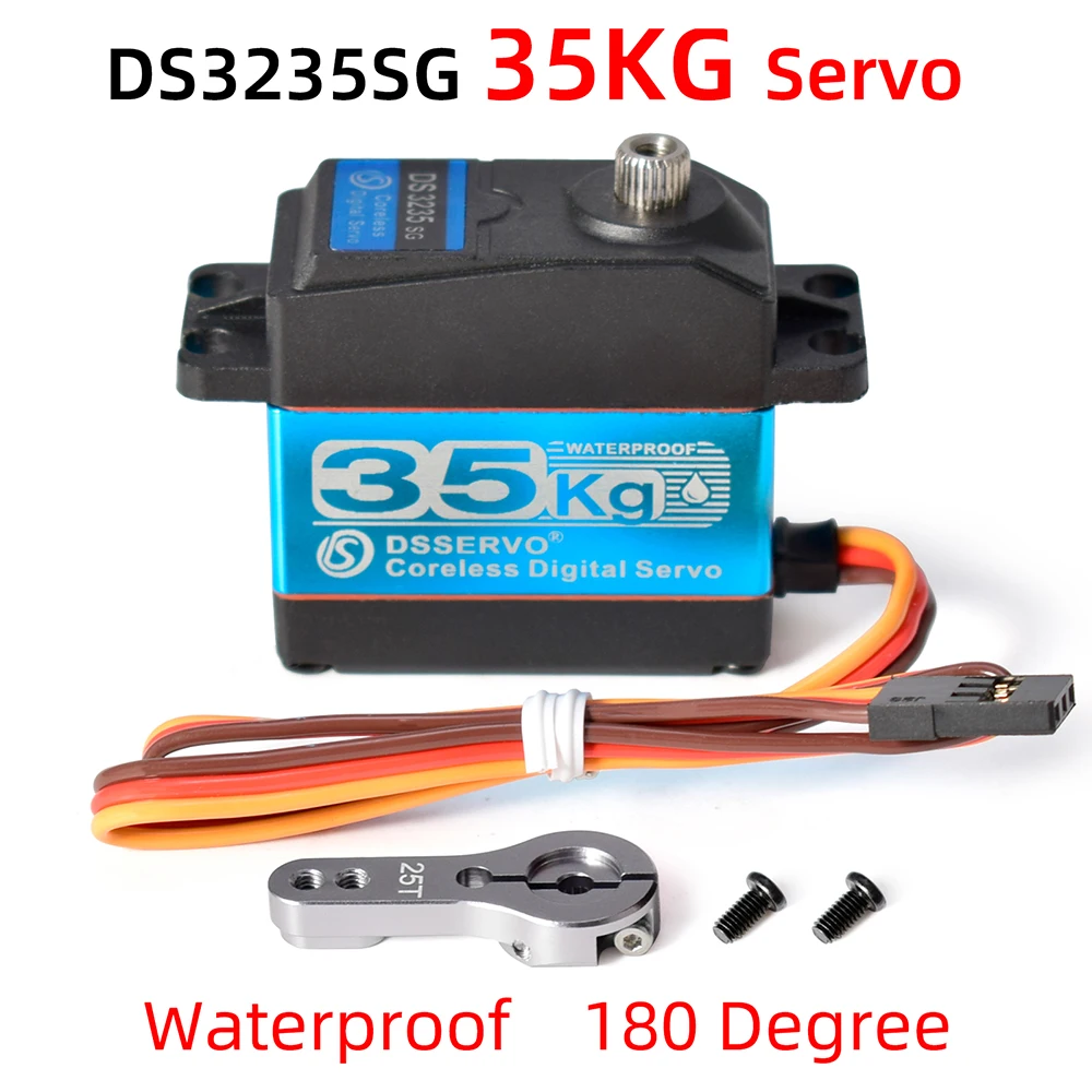 Dsservo Wasserdichtes RC-Servo DS3218 20 kg DS3225 25 kg DS3235 35 kg 180/270 Grad für 1/8 1/10 1/12 RC Car Metal Gear Digital Servo
