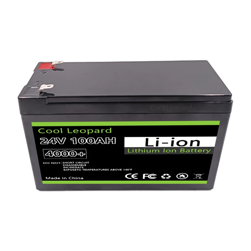 New 18650 24V 100Ah Lithium Ion Battery Pack,for Electric Vehicle Solar Storage Replacement Rechargeable Battery + Charger