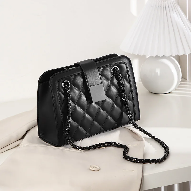 

Модная универсальная стильная сумка через плечо для женщин, нишевый дизайн, сумка через плечо с цепочкой, сумка из искусственной кожи с клапаном, сумка через плечо Ba