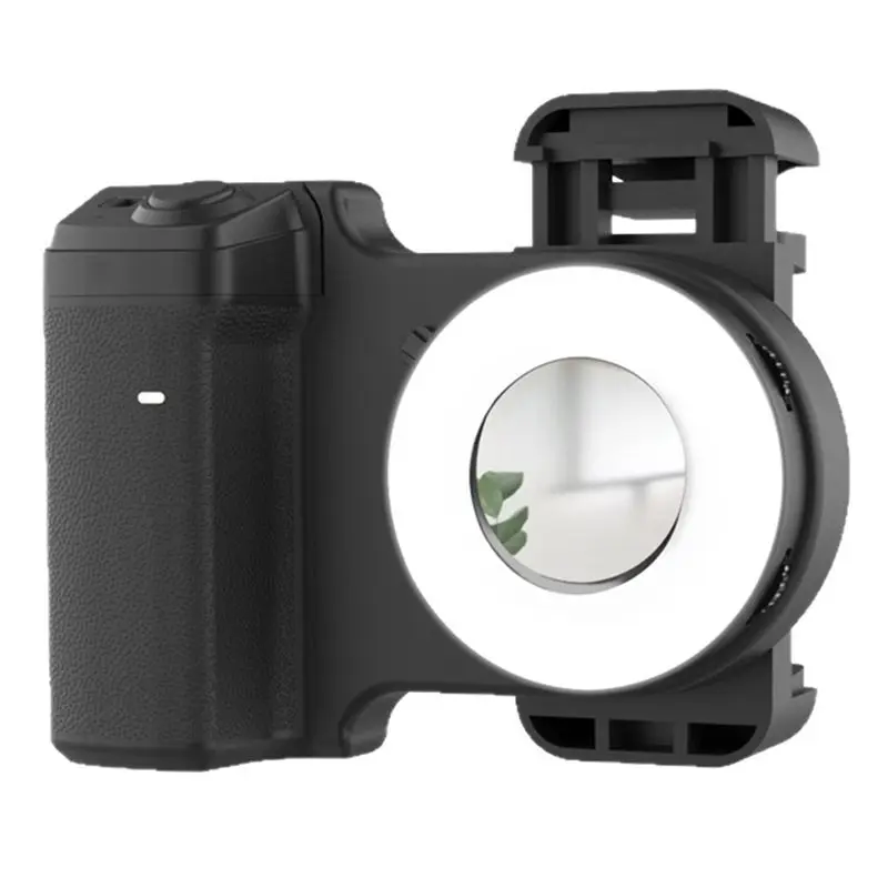 AU61-Selfie Handle For Smartphone With Fill Light Anti-Shake Phone Grip Photo Bracket For Mobile Phone Photography