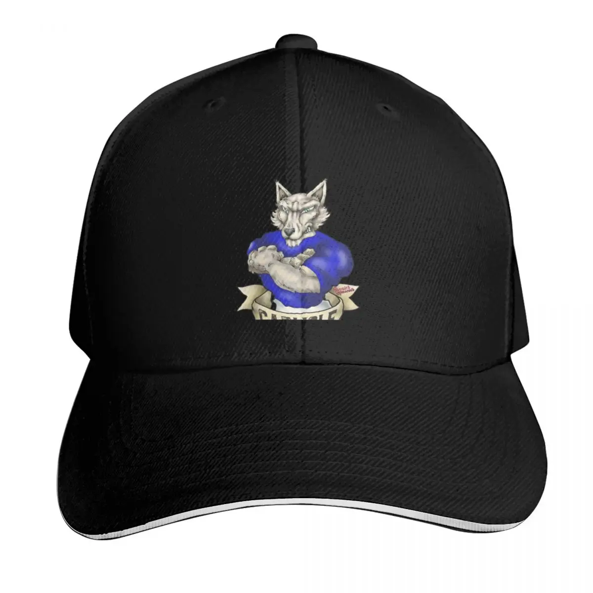 Carlisle United Fox Mascot Classic T-Shirt Baseball Cap Quick Dry Performance Cotton Twill Breathable Contrast Two Tone Brim