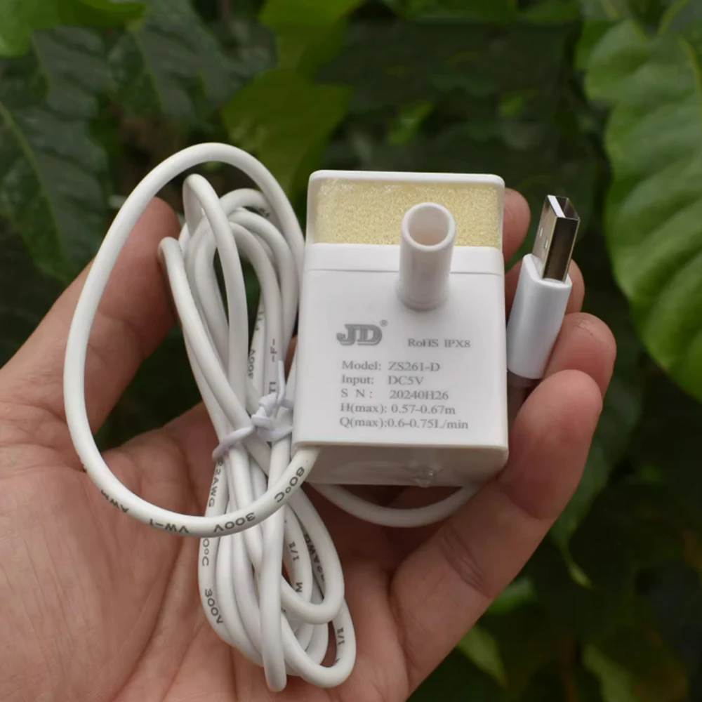 

Бесщеточный водяной насос Micro DC 5V-6V, погружной насос, циркулирующий водяной насос для аквариума, USB-разъем