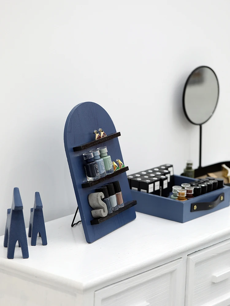 

Display Nordic Style Creative Essential Oil Stand Nail Polish Storage Shelf Cosmetic Storage Rack Desktop Storage Box