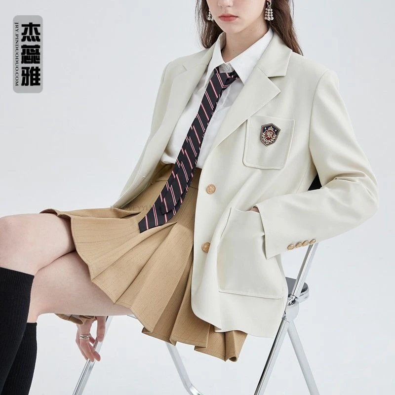 Autumn New Japanese And Korean Style College Style School Costume Suit Outfit Japanese Korea Fashion Embroidery Coat