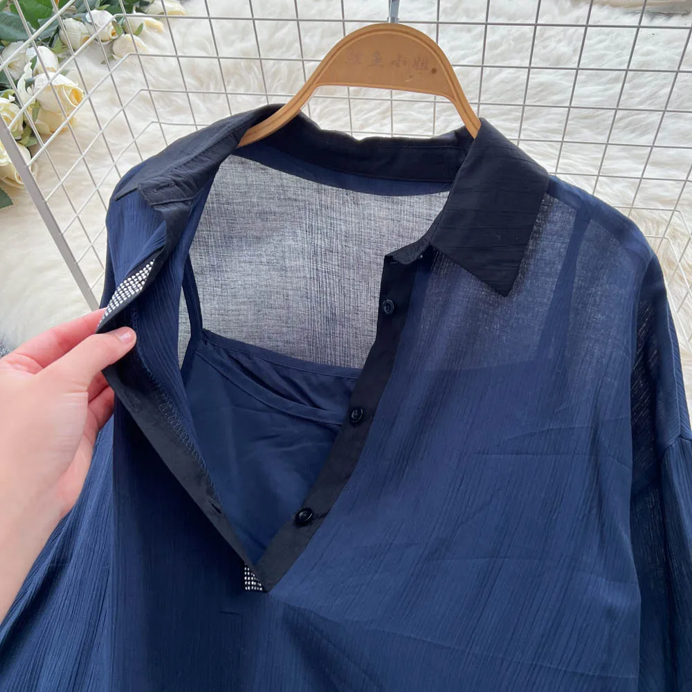 Chic vintage Polo-Neck long sleeve rhinestone solid Elegant Fairy korean fashion Boho Sundress women clothing Long dress