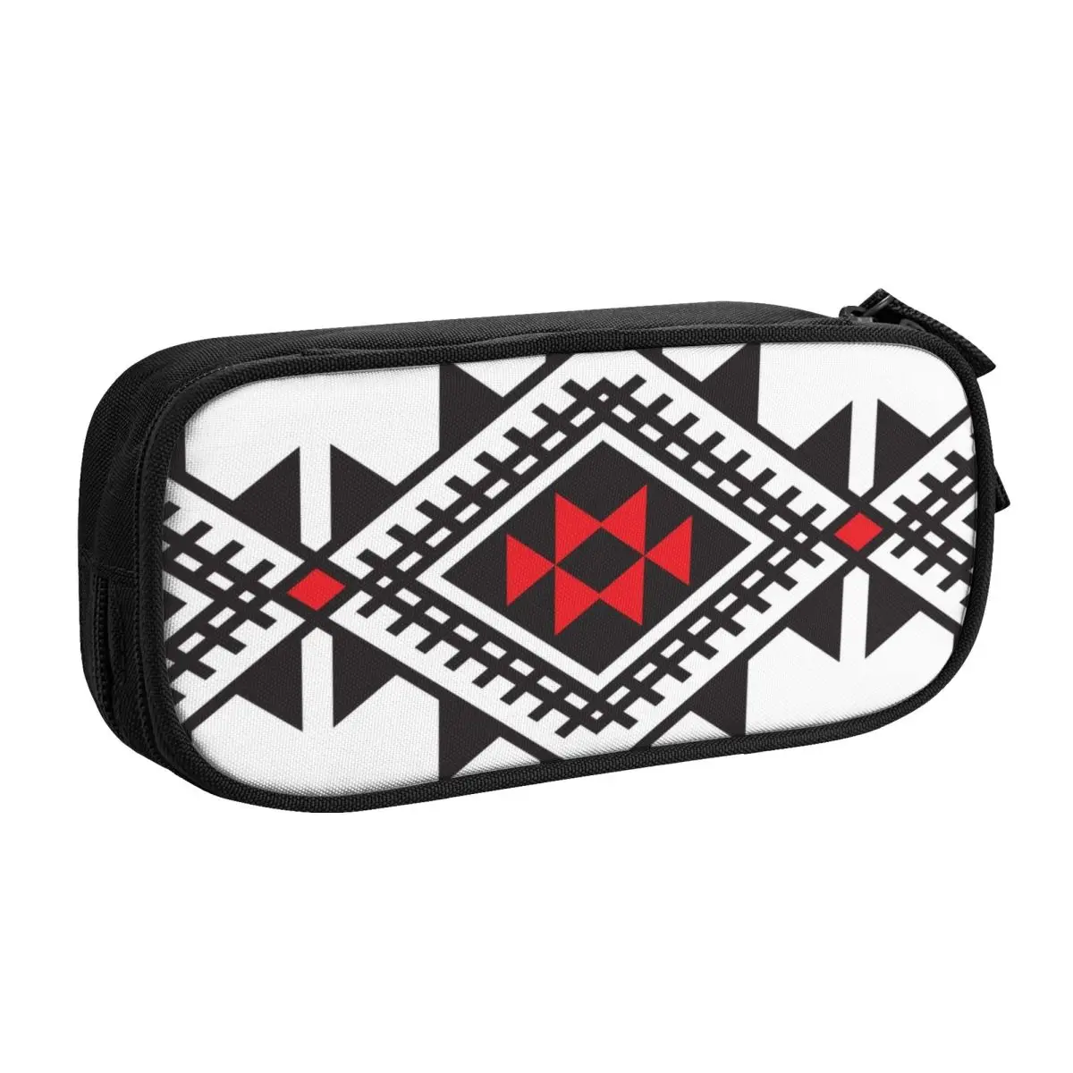 Kabyle Amazigh Carpet Custom Kawaii Pencil Cases Large Storage Africa Geometric Morocco Style Pencil Box Students Stationery