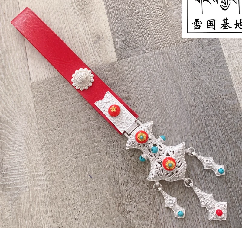 

Chinese Xizang Alloy Imitation Silver Waist Chain Needle Thread Bag Waist Accessories