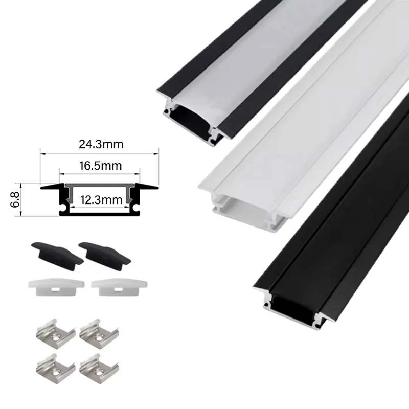 YW Corner Aluminium Profile Channel Holder for LED Strip Light Bar Under Cabinet Lamp Kitchen Closet Extrusion Aluminium Profile