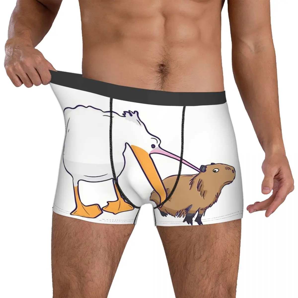 Pelican Man\'s Boxer Briefs Capybara Highly Breathable Underwear High Quality Print Shorts Gift Idea