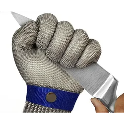 Cut Resistant Glove Stainless Steel Mesh Metal Gloves Working Safety Anti-cut Slaughter Butcher Cutting Fish-killing Iron Glove