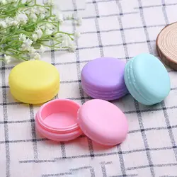 Barattolo per Scrub labbra Mini contenitore per campioni cosmetici 5g 10g scatola per crema colorata a forma di Macaron vasetti per pellicole per labbra carine bottiglia per Glitter per unghie