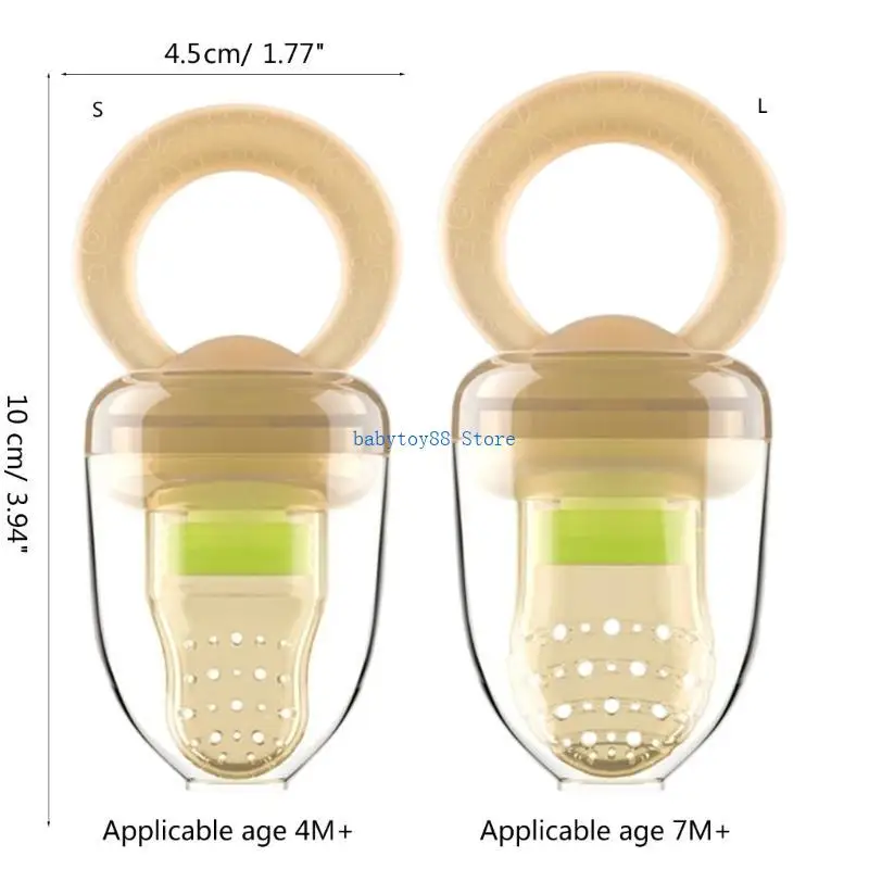 Y4UD دمية التسنين الطفل الفاكهة المغذية مصاصة الفطام دمية أواني طعام من السيليكون مغذيات للأطفال الرضع الصغار لعبة التسنين #6