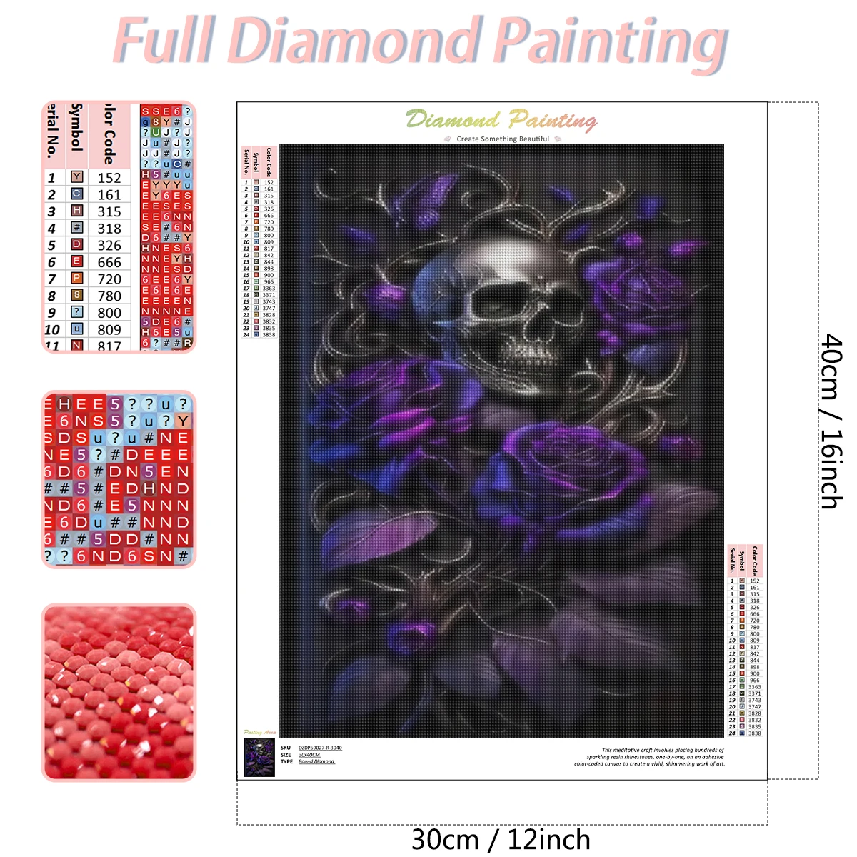 RUOPOTY Blumenschädel Diamant  – Art Craft Halloween Bewertung und Preis