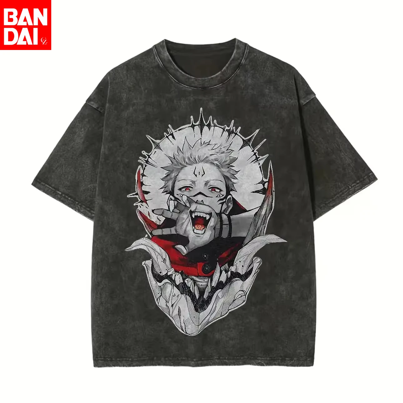Camiseta Vintage de Anime Jujutsu Kaisen con Estampado de Héroes de Manga, Unisex, Oversize, de Algodón, Manga Corta, para Verano, para Hombre