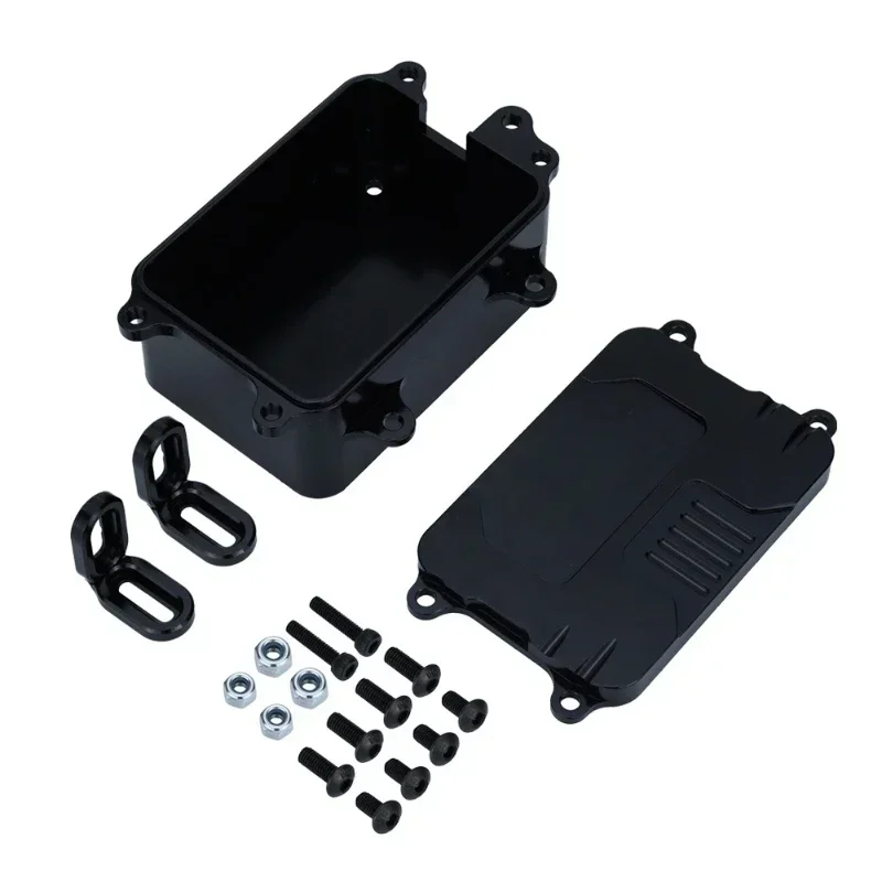 Kit de chasis de marco de Metal Axial SCX10, caja de equipo de Metal, piezas de caja receptora de Radio 1/10 RC, accesorios de actualización de coche con seguimiento