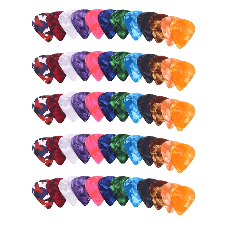 60 Pack Abstract Art Colorful Guitar Picks, Unique Guitar Gift For Bass, Electric & Acoustic Guitars Includes 0.46mm, 0.71mm, 0.