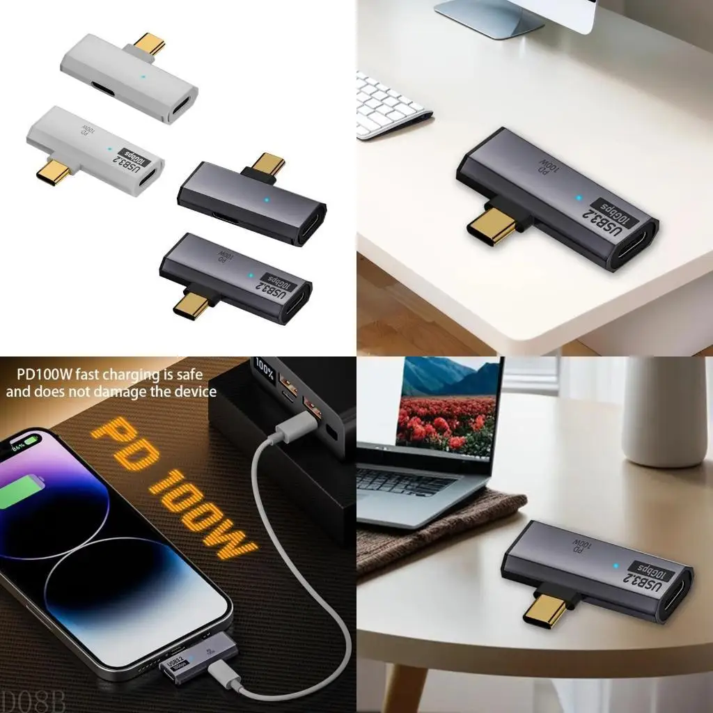 

D08B 2-в-1 USB OTG Type C Adapter 10 Гбит / с передачи данных OTG преобразователей быстрая зарядка