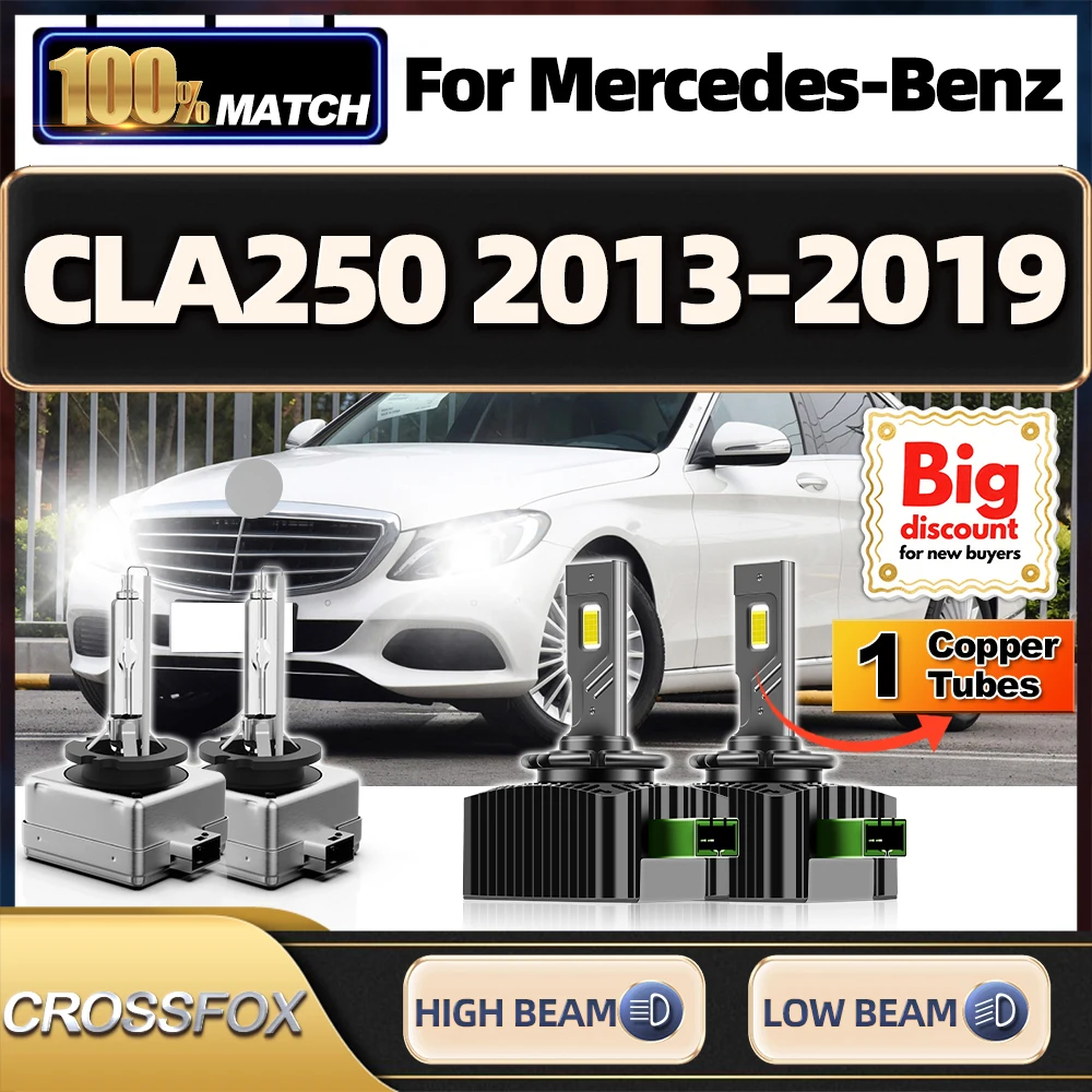 

CROSSFOX для Mercedes-Benz CLA250 2013 2014 2015 2016 2017 2018 2019 ксеноновые лампы для фар Canbus обновленные ампулы для фар