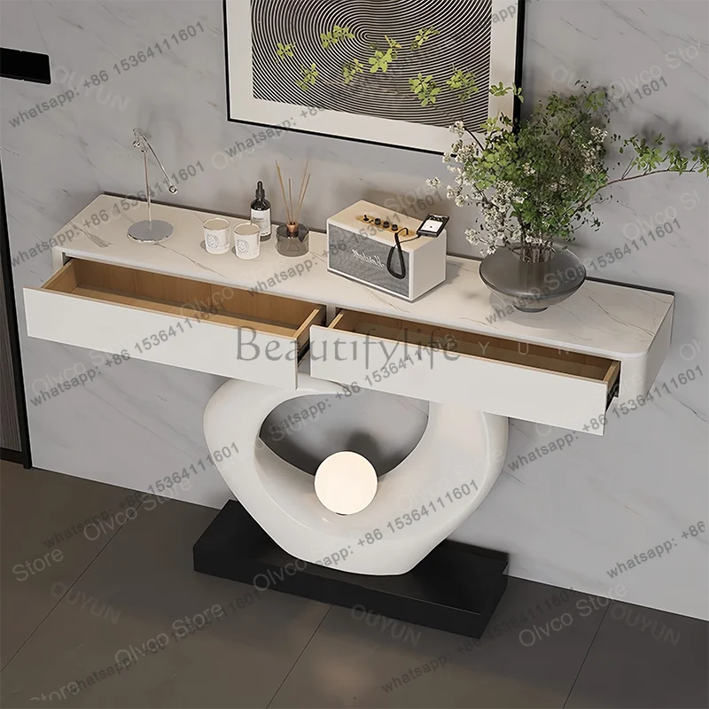 XX.Decorative Thickened Console Table Beauty Apartment Entryway Table American Breathable Tavolo Ingresso Modern Home Furniture