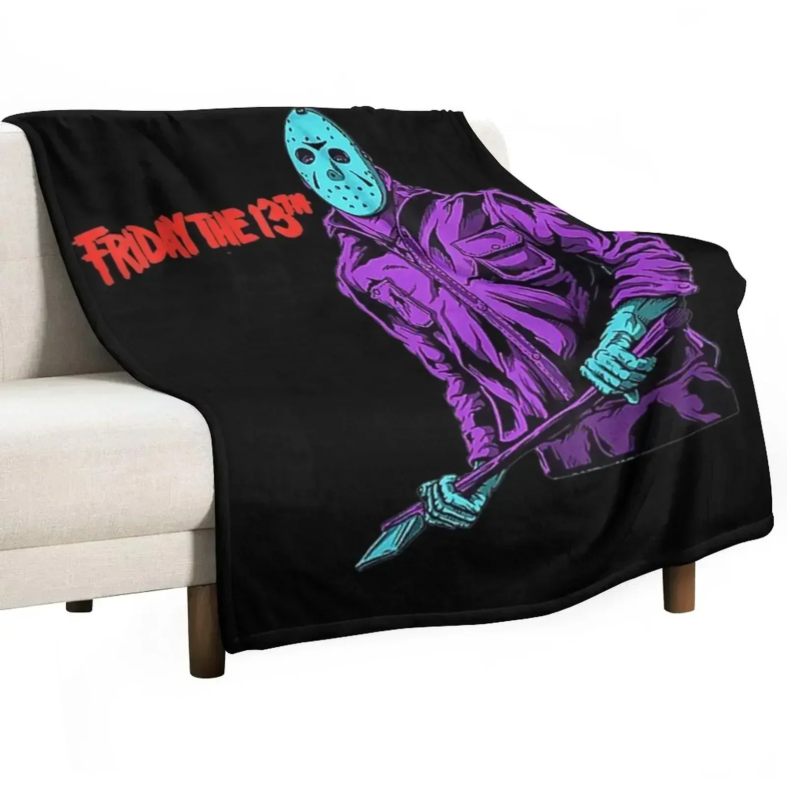 Halloween Horror The Killer Wearing Scary Mask Movies Fans Gifts Throw Blanket Designers Kid'S Blankets