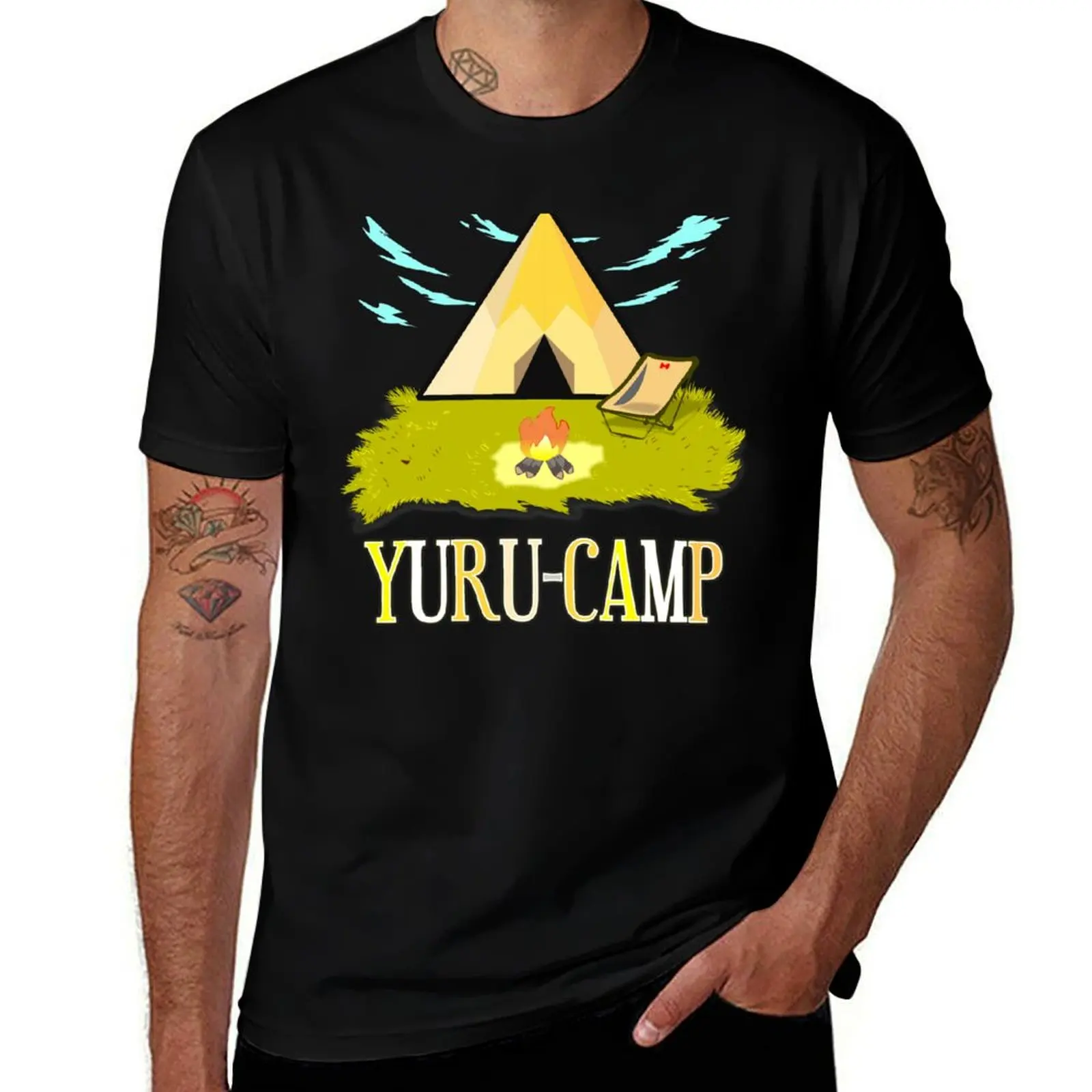 

Yurucamp. Welcome to laid back camping! T-Shirt designer shirts quick-drying shirts graphic tees anime t shirts outfits for men
