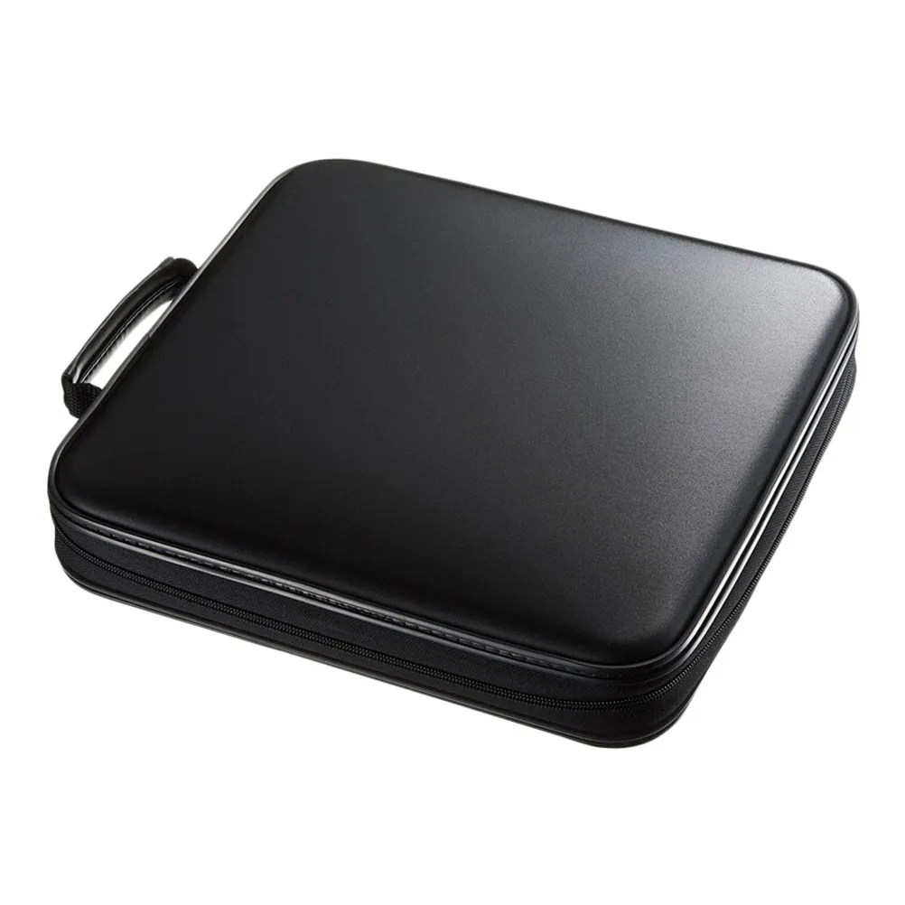 Cd Organizer Portable Storage Case 160 Capacity Disc Holder Hard PP Shell Shockproof Cd Dvd Booklet Binder Wallet