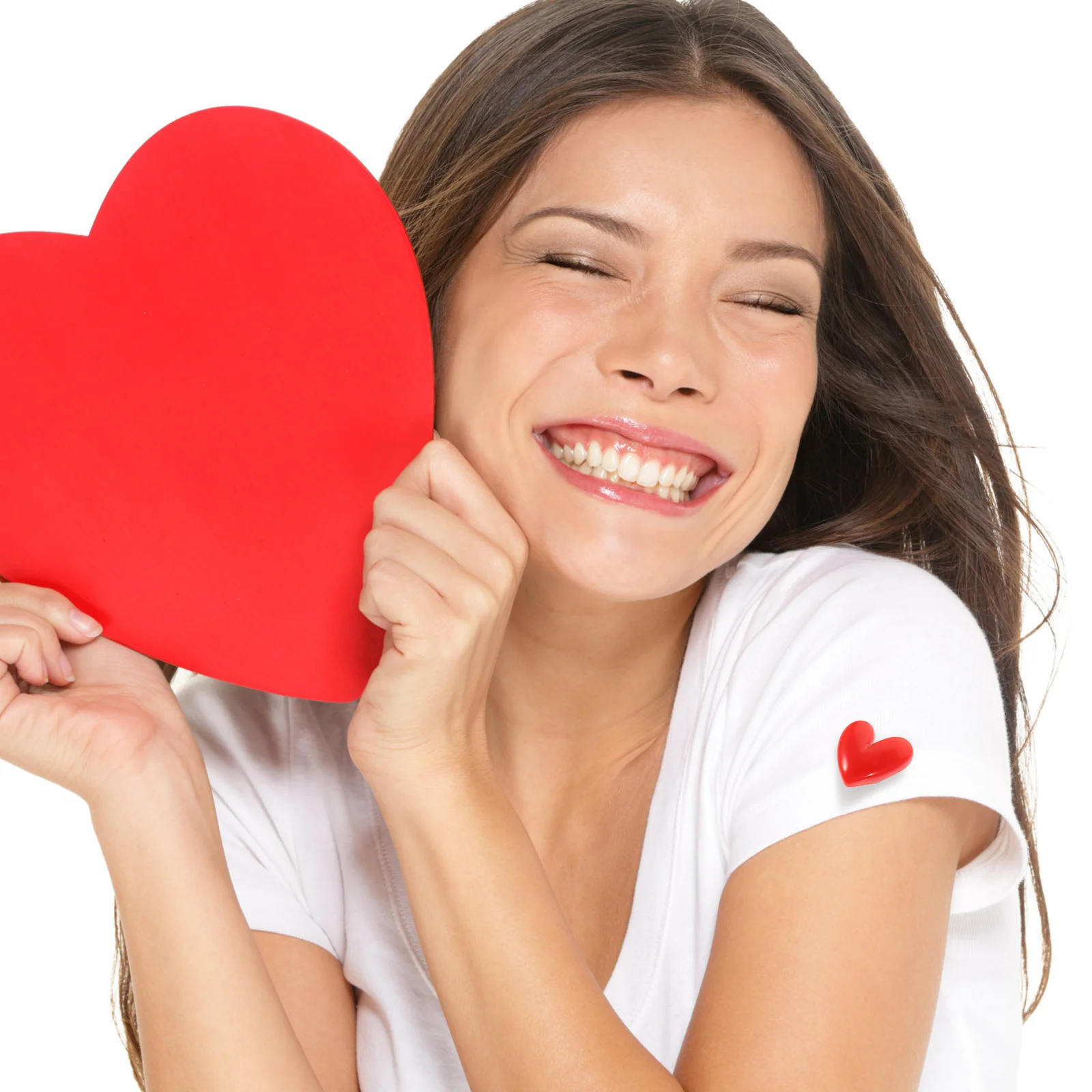 

5pcs Set of 5 Pin for Clothes Valentine Valentines Day Lapel Pins Jewelry Heart Shaped Brooch Gifts