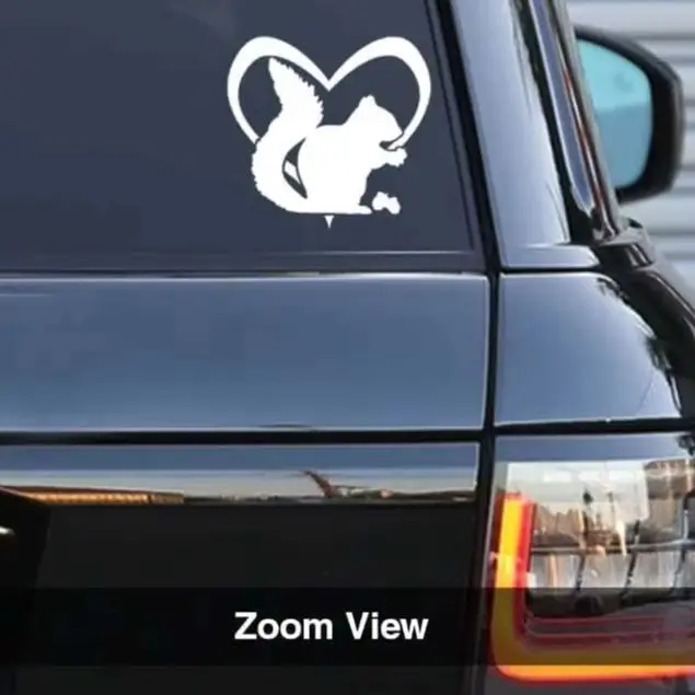 

1PC Cute Squirrel in a Heart Vinyl Decals Stickers for Cars, Vans, Trucks, and laptops
