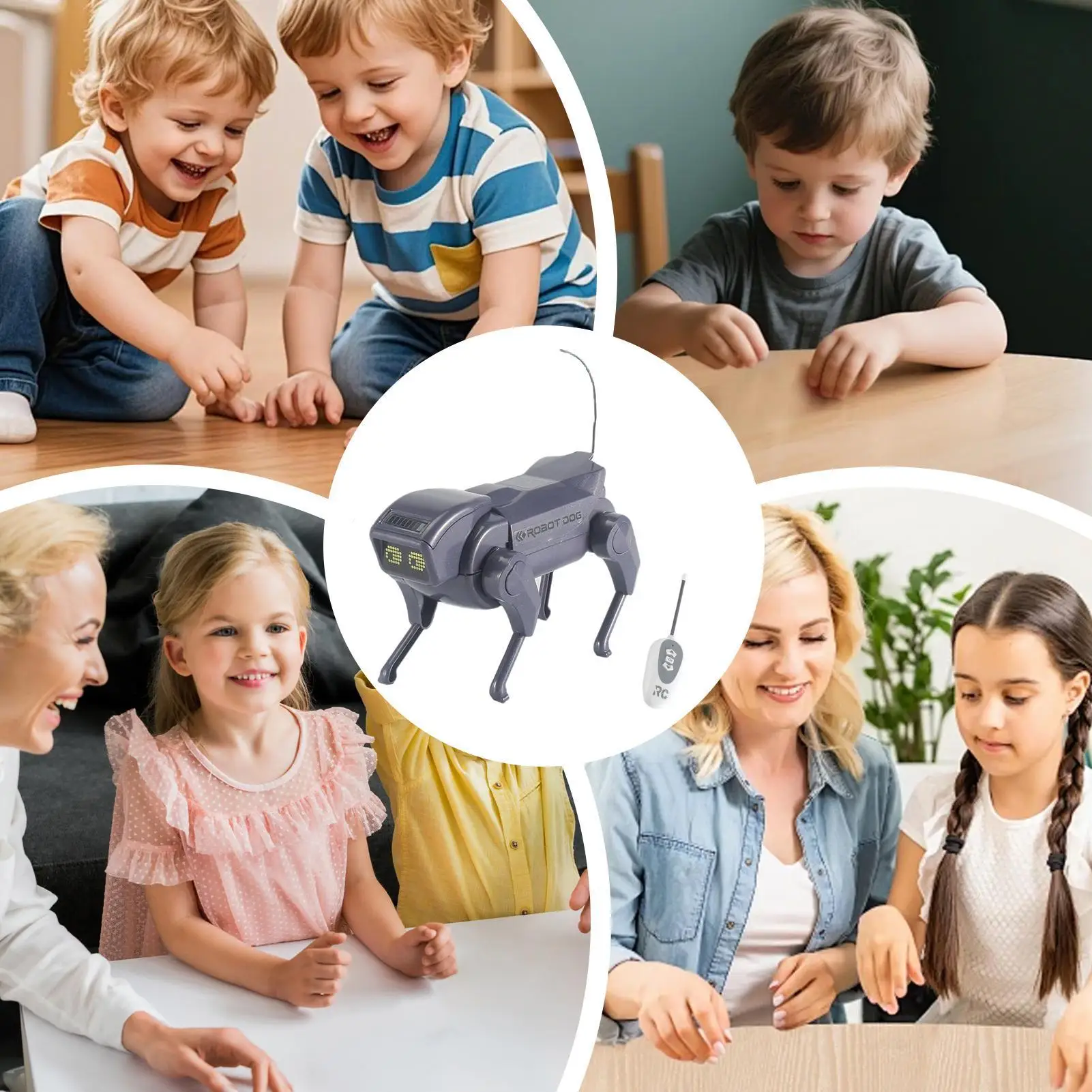 원격 제어 로봇 개 전기 걷기 춤추기 애완동물 원격 조종 로봇 개 장난감 어린이 소년 소녀 가족 친구 청소년용