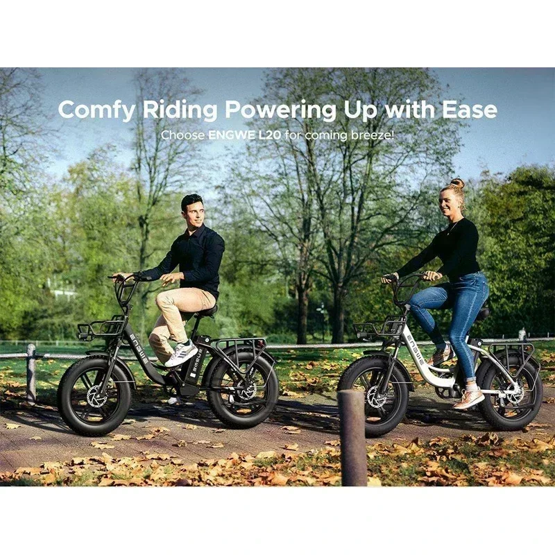 ENGWE L20 250W Brushless Motor 48V13AH Lithium battery Life 70KM City Trip Ebike 20In Fat Tire Aldult Mountain Electric bicycle