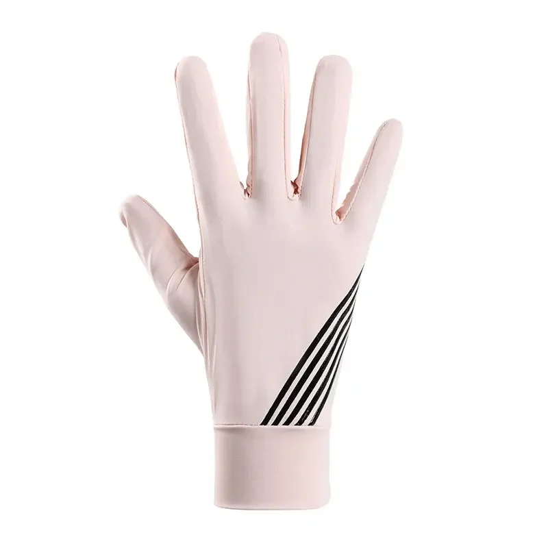 Fashion Women Gloves Summer Ladies Anti-UV Sunscreen Ice Silk Thin Gloves Mesh Breathable Can Be Opened Fingertip Driving Gloves