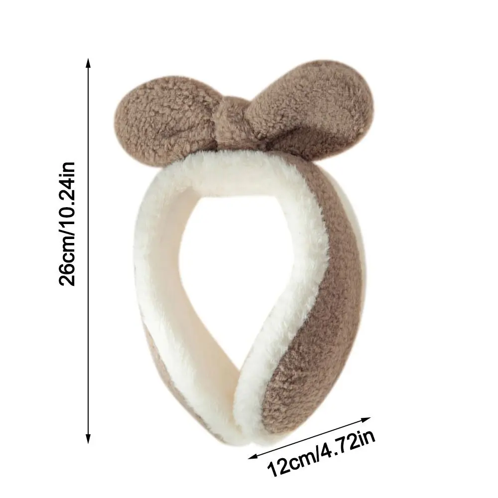 Cute Bowknot Ear Warmer Rabbit Ears Soft Children Earflap Cold Protection Windproof Plush Earmuffs