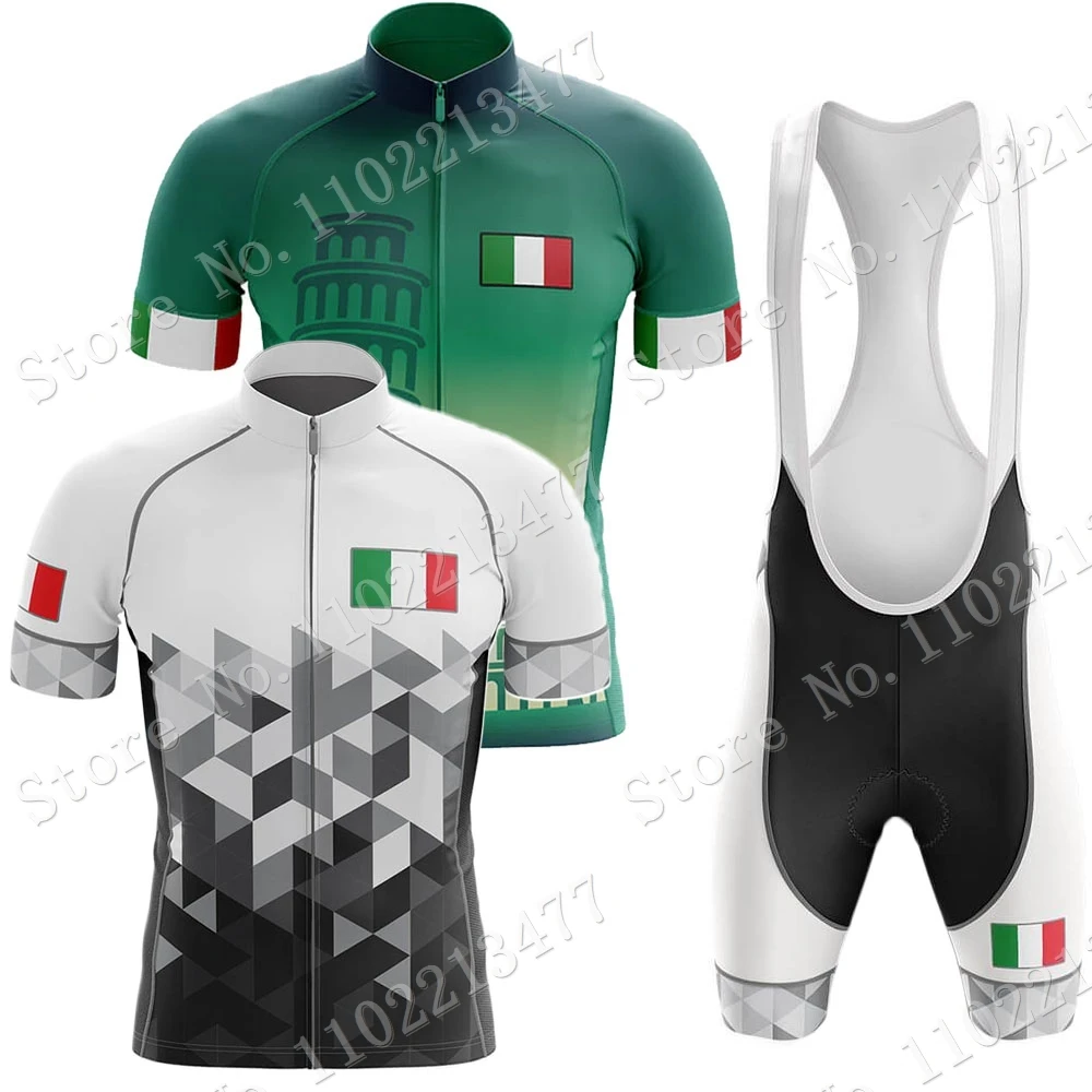 Italy National Team 2024 Cycling Jersey Set italia Cycling Clothing Man Road Bike Shirts Suit Bicycle Bib Shorts MTB Ropa