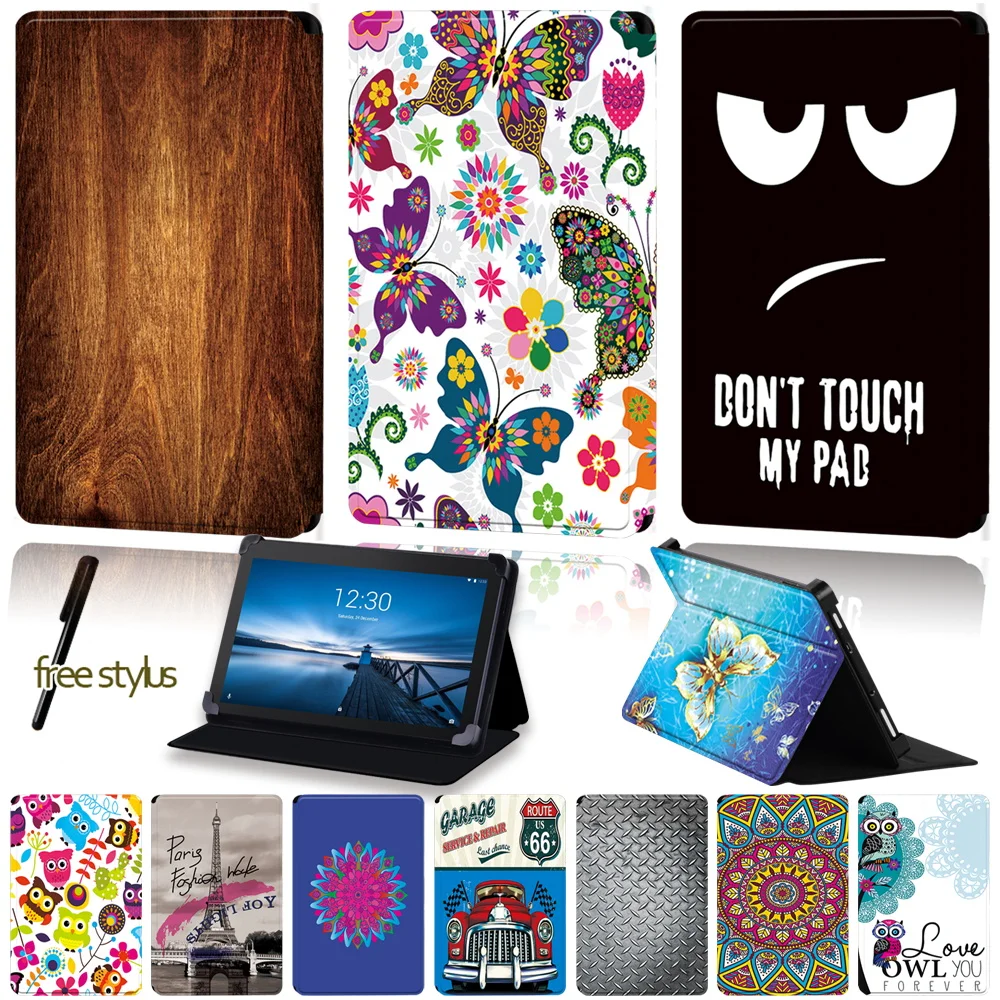 PU Leather Tablet Stand Case for Lenovo Tab E10 /Tab E8 /Tab E7 Universal Anti-Dust Old Image Pattern Series Protection Cover