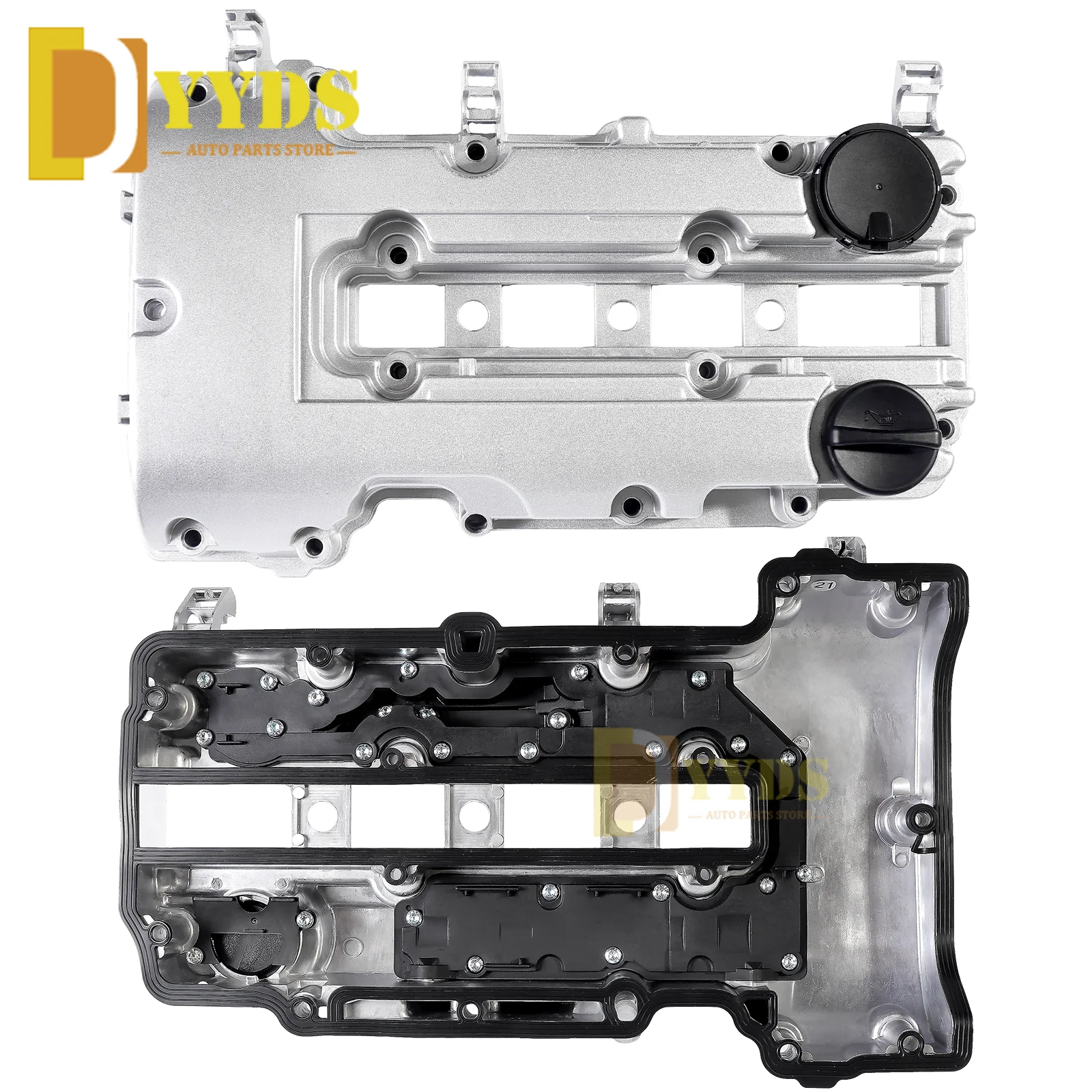 Aluminum Engine Valve Cover For Opel Astra J Chevy Sonic Chevrolet Cruze Buick 1.2 1.4L Bolts & Seal & Gasket 25198498 25198874