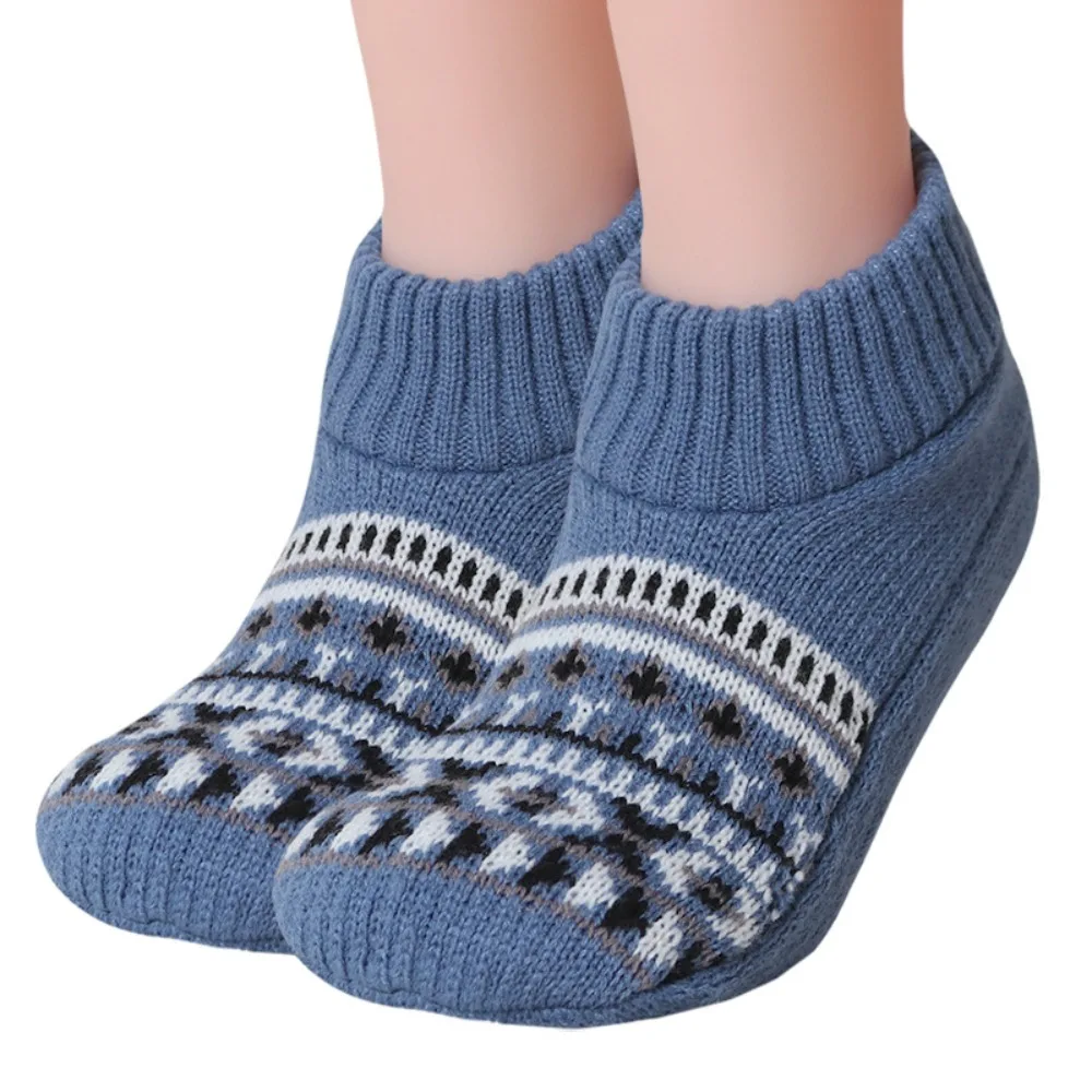 

Soft Plush Winter Floor Ankle Shoes Stripe Non-slip Coral Fleece Socks Hosiery Indoor Socks Thicken Warm Socks Women/Men
