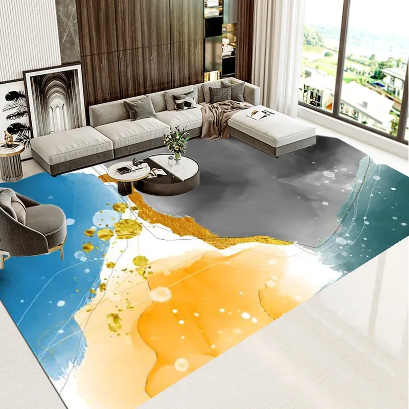 

Nordic style light luxury abstract art bedroom carpet household crystal velvet living room and easy to take care of carpet