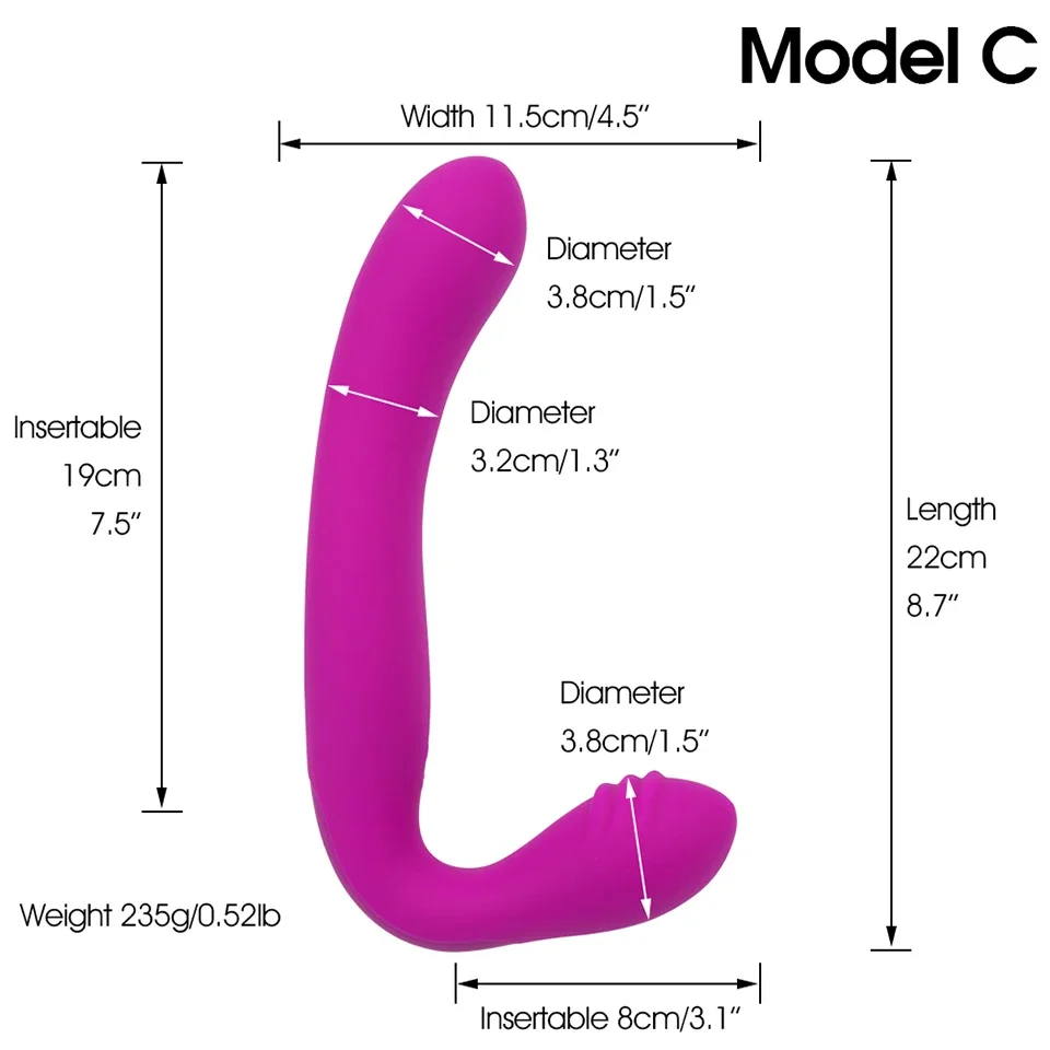 Erotic Sextoys Strapless Strapon Dildo Vibrator Lesbian Strap-on Penis Pegging Double Ended Dildo Adults Sex Toys for Women