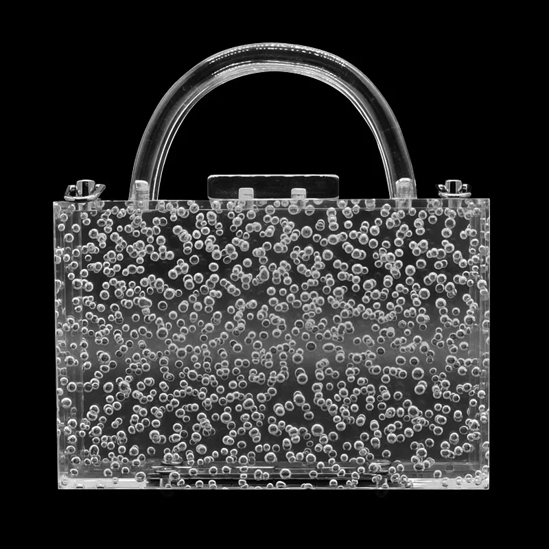Bubble Transparent Bag Women's Fashion Trend Portable Acrylic Simple Dinner Bag Clutch Women Bolsos De Lujo Mujer Marcas Famosas