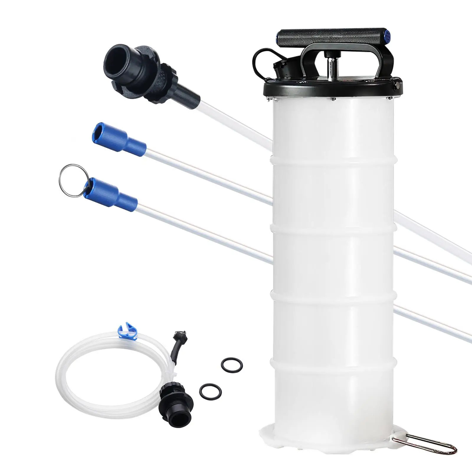 Fluid Extractor, 1.74 Gallons (6.5 Liters), Manual Hand-Operated Oil Changer Vacuum Fluid Extractor with Dipstick and Hose, Oil Extractor Change Pump for automotive Fluids Vacuum Evacuation