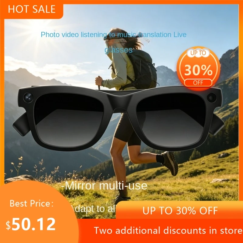 AI Smart Glasses With 800W HD Camera Recording WiFi Transmission Call Translation Image Recognition And Removable Lenses New Hot