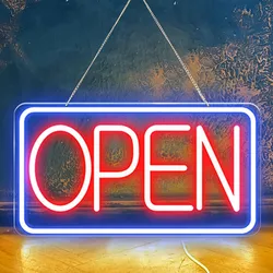 OPEN Neon Sign,Open Logo Business Store Signs, Adjustable Brightness Neon Light for Restaurant Bar Store Hotel Wall Decor