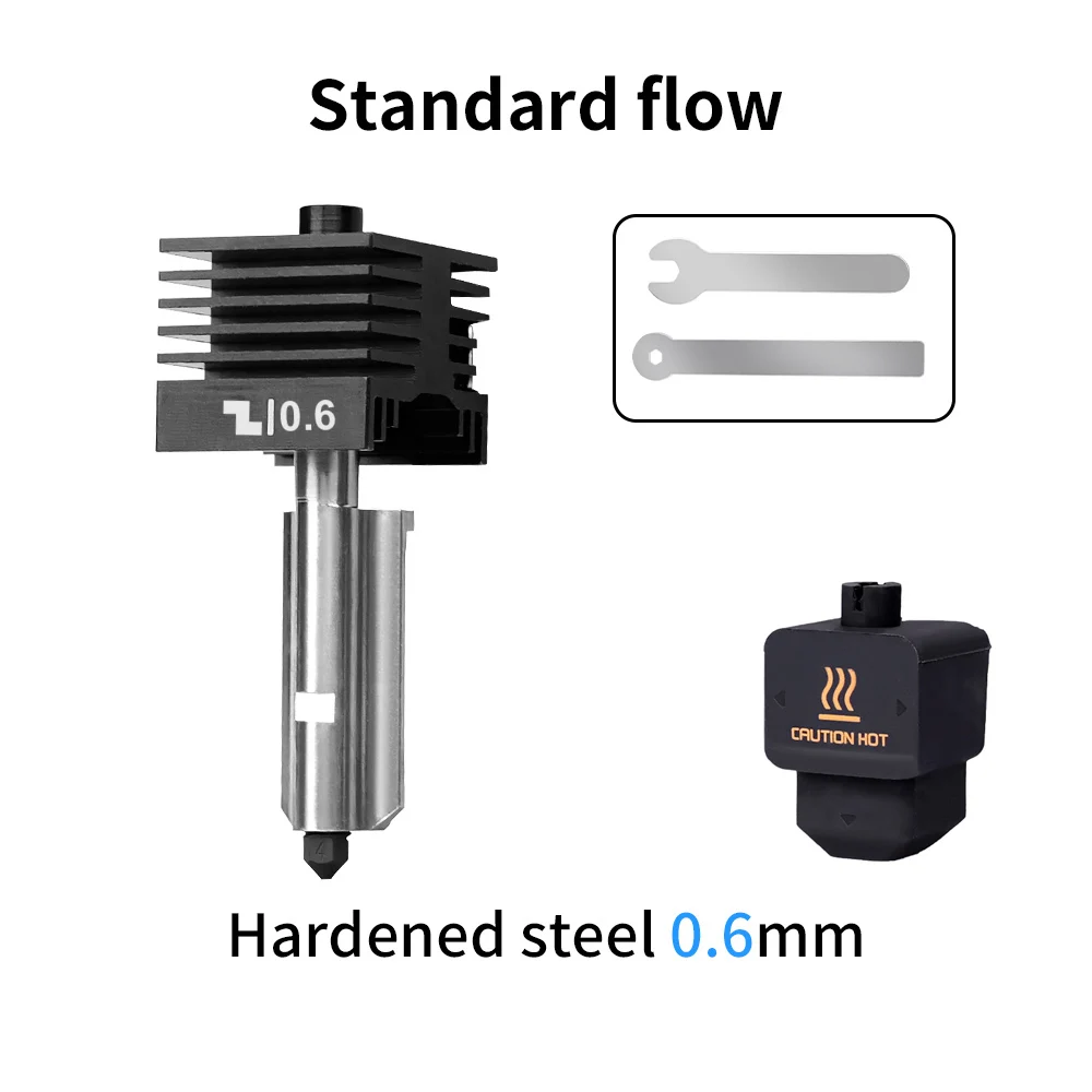 Nieuwe Hoge Kwaliteit H2D H2S H2C Hotend Kit met 0.2/0.4/0.6/0.8mm Gehard stalen Mondstuk Vervang Hotend Kit Voor Bambu H2D A1/A1mini