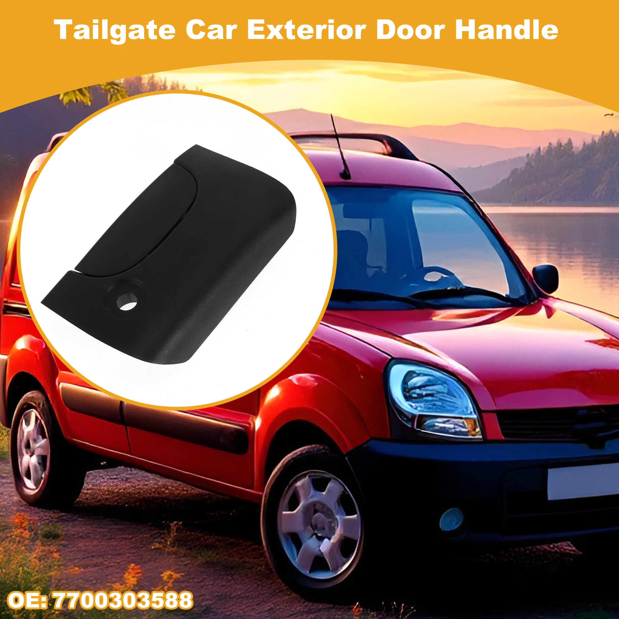 

UXCELL Car Exterior Door Handle No.7700303588 for Renault Kangoo 1997-2007 Black