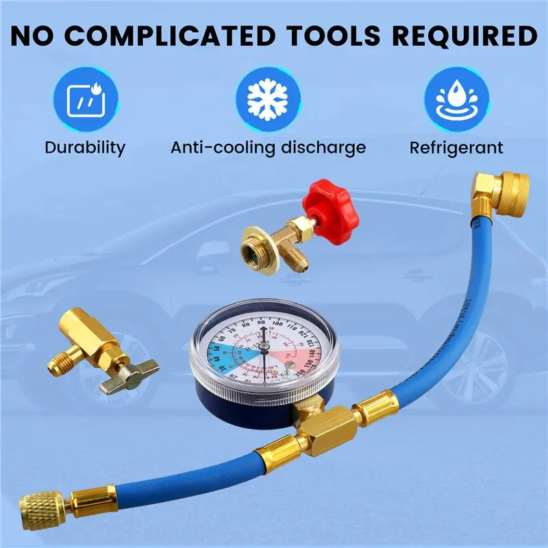 R134A Set Freon Filling Equipment Adapter Air Conditioning Manometer Air Conditioner Repair Valves Air Conditioner-B61B