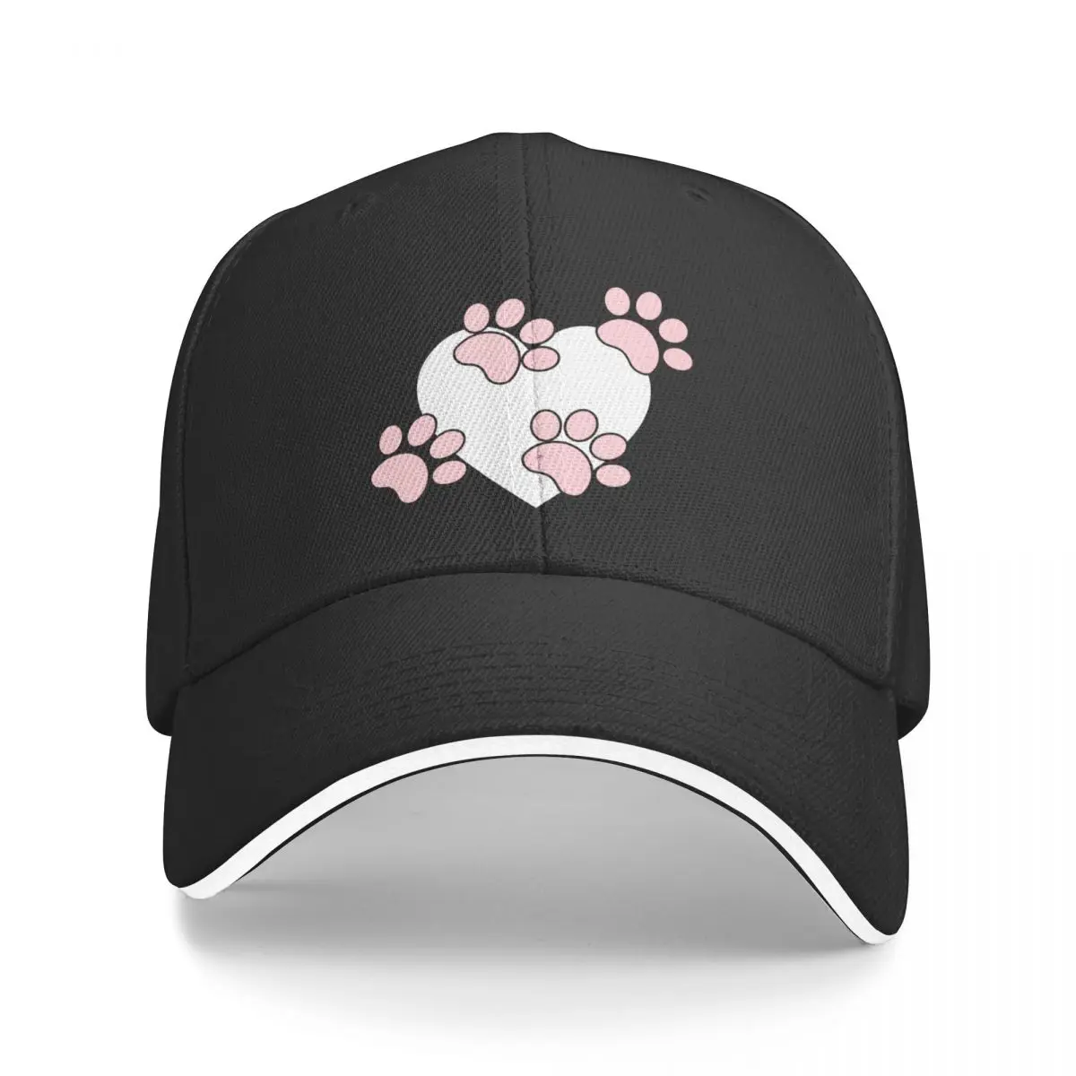 You left paw prints on my heart 3 pink Baseball Cap Wild Ball Hat Luxury Brand Caps Male Women's