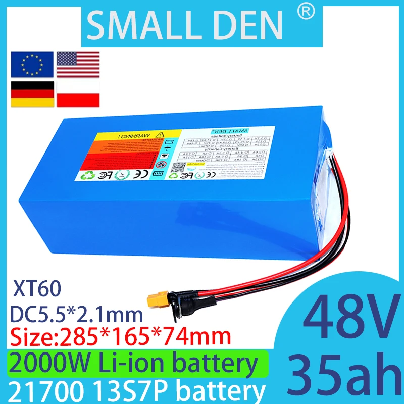 48V 35Ah 21700 13S7P lithium-ion battery pack, electric tool battery, outdoor backup battery, high-power and large capacity